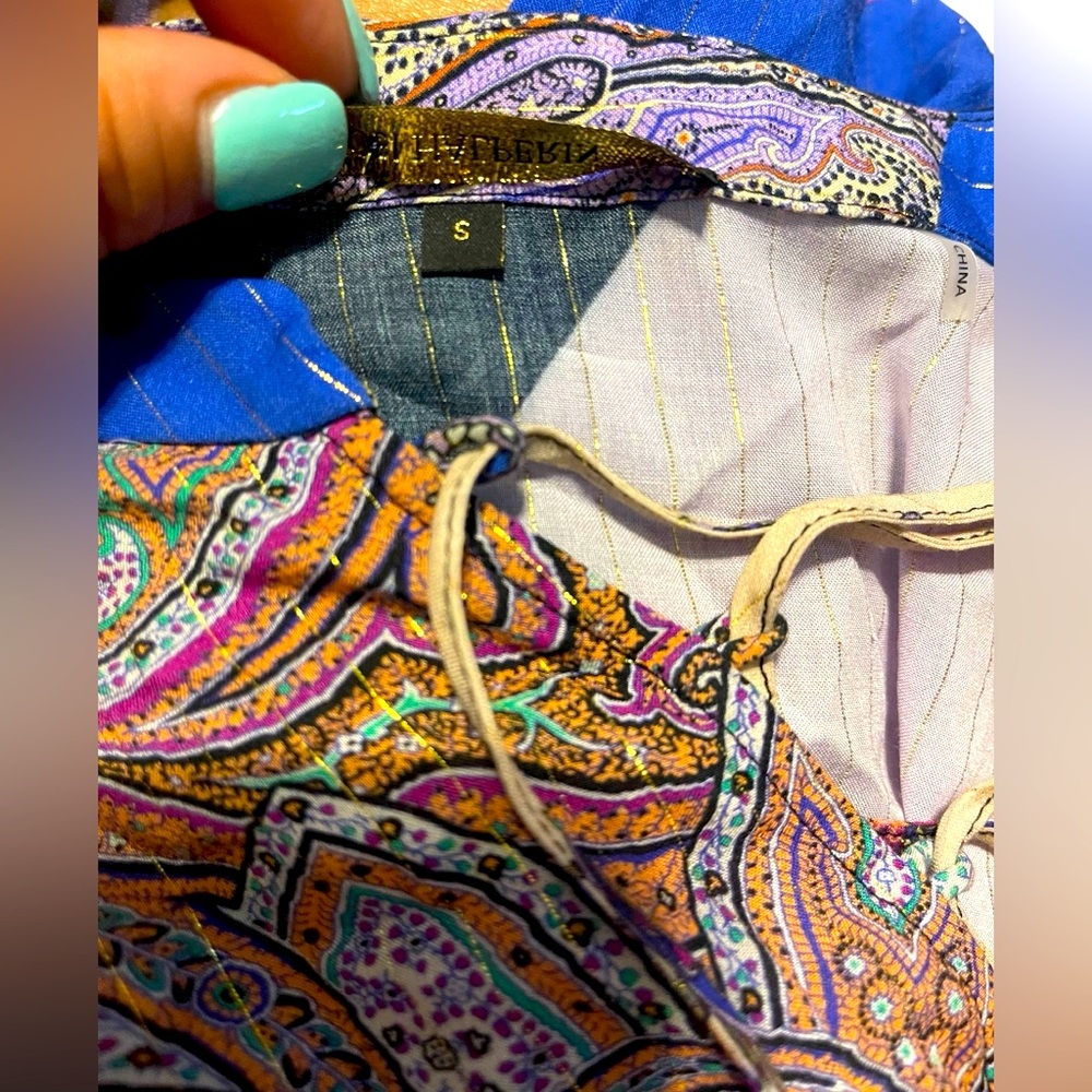 Kobi Halperin Multicolor Patchwork Blouse - image 8